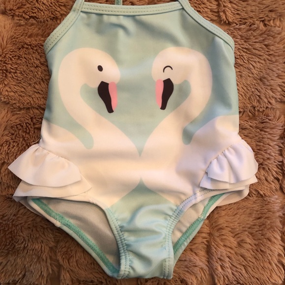 🦢 Swan Baby Swimsuit 🌸 - Picture 1 of 3